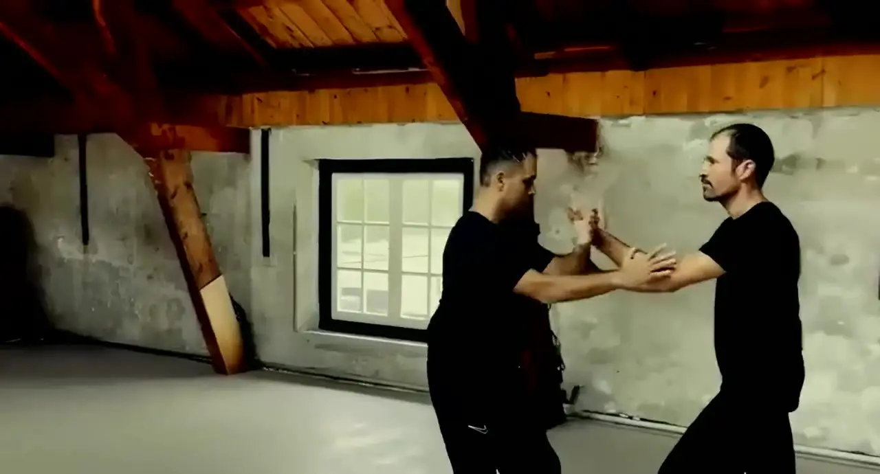 Partner drill in Sifu Deniz Kara’s training hall